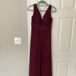 Burgundy Levkoff Bridesmaid Dress